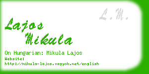 lajos mikula business card